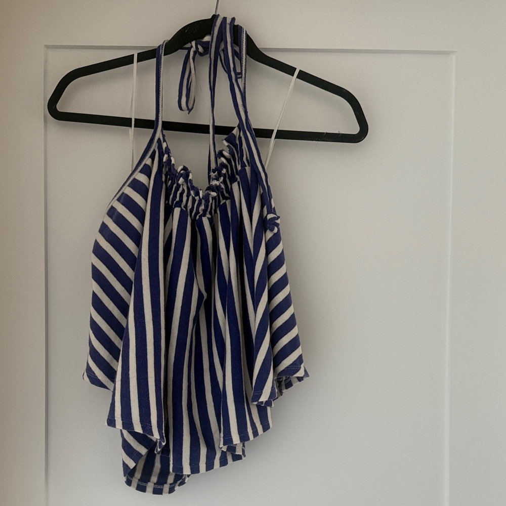 We the Free by Free People Striped Halter Top Never Worn Size M